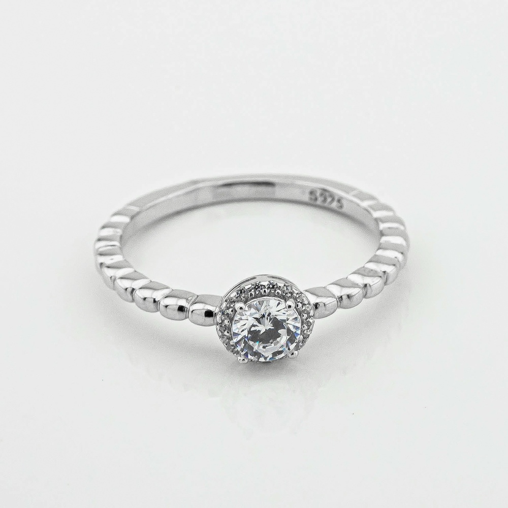Серебряное кольцо с фианитами k111882, 16 размер