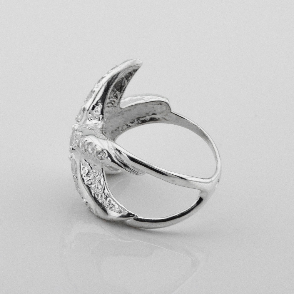 Серебряное кольцо Морская звезда 11026-4, 17 размер