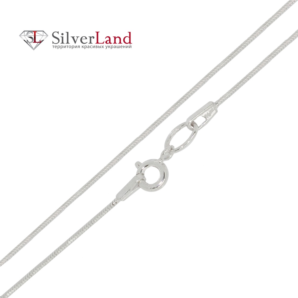 Срібний ланцюжок Снейк 55 см (1 мм) Арт. с53000/55