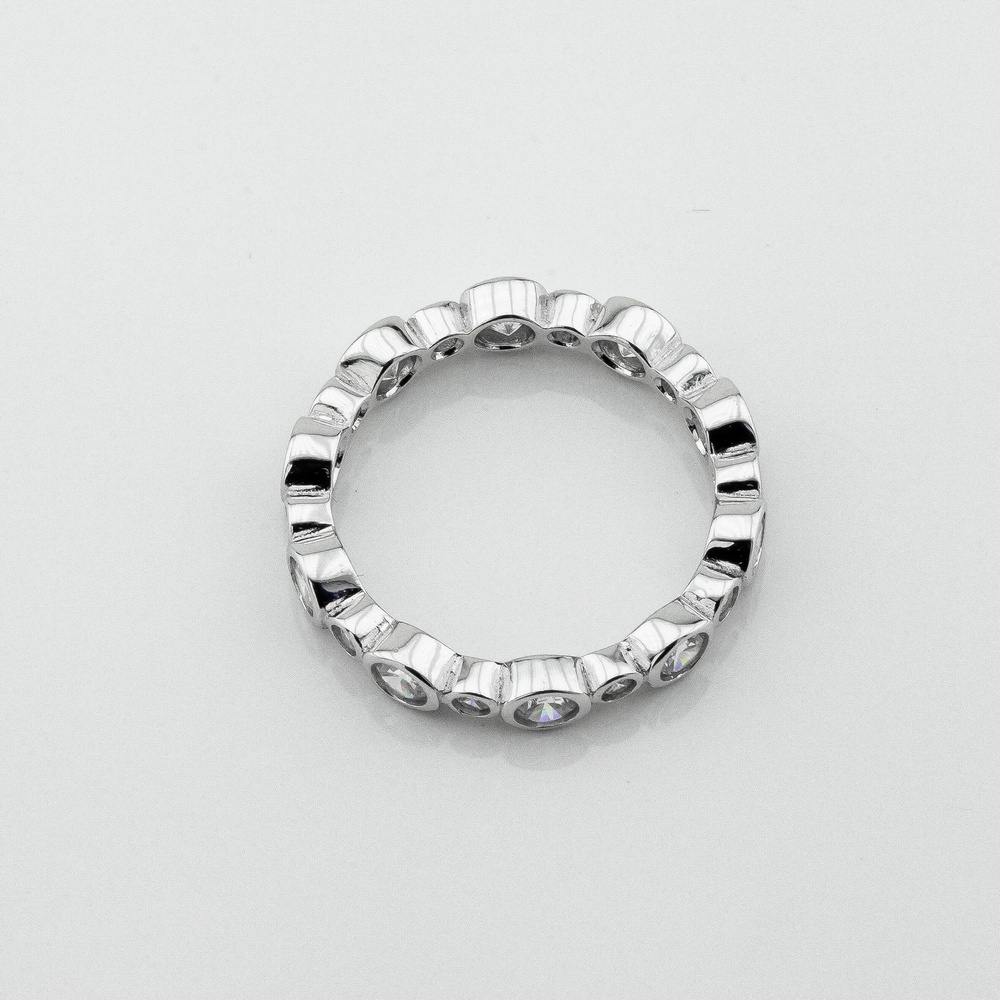 Серебряное кольцо-дорожка с фианитами 3101929, 16 размер
