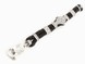Серебряный браслет с чернением на черном плетеном шнурке 1048-IDE 17 размер