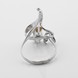 Срібний перстень Багет з жовтим цитрином та фіанітами 11191-4, 16 розмір