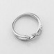 Срібний перстень подвійний Переплетення з фіанітами K111697, 16,5 розмір