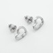 Срібні сережки-цвяшки Сердечка з фіанітами 121137-4
