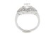 Срібний перстень класичне з білими фіанітами СК11107, 17 розмір, 17, Білий