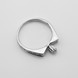 Срібний перстень пряме з білими фіанітами 11430-4, 16 розмір