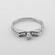 Серебряное кольцо прямое с белыми фианитами 11430-4, 16 размер