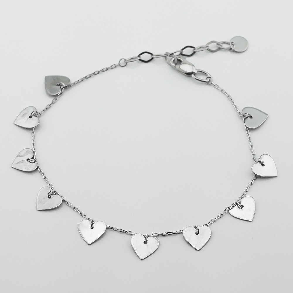 Срібний браслет Серденька b15954, 16 розмір