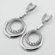 Серебряные серьги-висюльки Два кольца с фианитами C12539