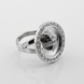 Серебряное кольцо Пуговица с белыми фианитами 11024-4, 16 размер