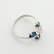 Серебряное кольцо с синими фианитами с золотыми накладками к735ф, 18,5 размер