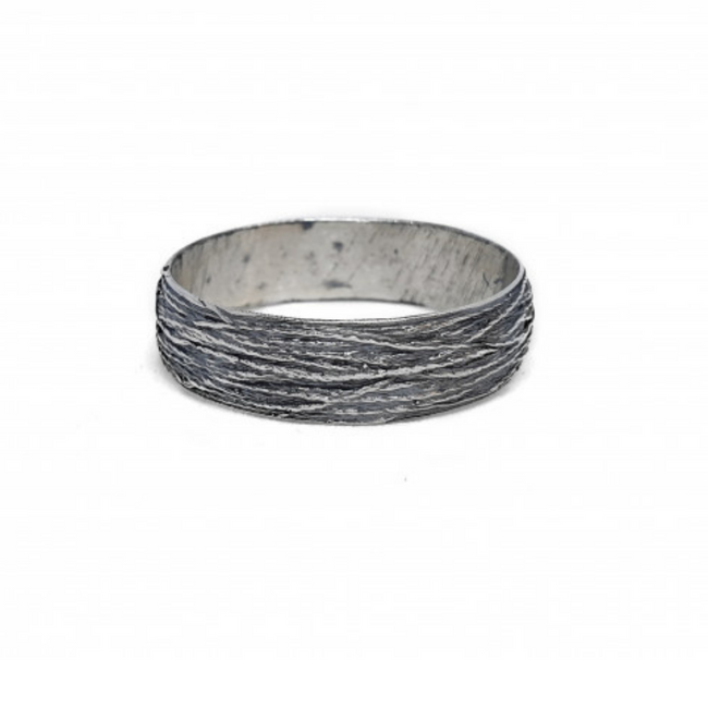 Серебряное обручальное кольцо Continuity (Непрерывность) с чернением фактурное 1153/EJ размер 17