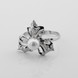 Серебряное кольцо Цветок с им. жемчуга 11433-4, 16 размер