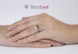 Кольцо с цитрином и бриллиантами из белого золота 585 Арт. ГК-1028, Желтый