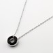 Срібне кольє Кільце мале з чорною керамікою KO14367, 40 розмір
