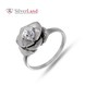 Видео кольцо из белого золота в форме розы с бриллиантом Арт. 711001