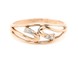 Классическое золотое кольцо с белыми фианитами из красного золота КК11235, 18,5 размер, 18-5, Белый