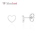 Видео серьги-гвоздики в форме "Сердца" белая эмаль Арт. Msp335