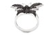 Серебряное кольцо "Бабочка" с черными фианитами СК11148, 18 размер, 18, Белый|Черный