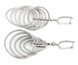 Серебряные серьги висячие с кольцами с фианитами СС12053, Белый