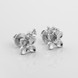 Серебряные серьги-гвоздики Цветы с фианитами 121097-4