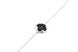 Серебряный браслет-цепь "Клевер" с перламутром СВ15025, Черный