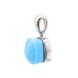 Серебряная подвеска Камень с голубым квадратным фианитом P13543-2, Белый