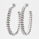 Серебряные серьги-кольца (пусет) "Шипы" (D 5см) C121054
