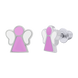 Сережки Янголятко з рожевою та білою емаллю 2195781006110501