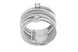 Срібний перстень широке з декількох кілець з фіанітами СК11018, 16,5 розмір, 16-5, Білий