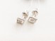 Срібні сережки пусети Мінімалізм з білими фіанітами 923416-Н, Білий