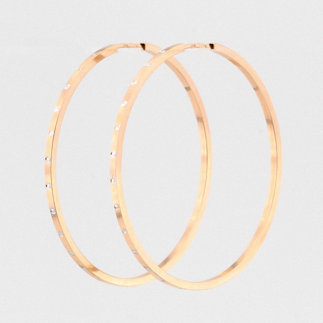 Золоті сережки-кільця великого діаметра (D 5 см) C121015