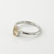 Серебряное кольцо Овал с цитрином 3101941-4citr, 16,5 размер