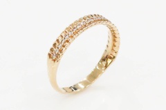 Золотое кольцо дорожка с фианитамиКК11060, 16 размер