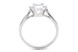 Срібний перстень з одним виступаючим каменем фіанітом СК11165, 18 розмір, 18, Білий