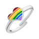 Дитяча каблучка Серце кольорове з різнобарвною емаллю 1195721006081701, Різнокольоровий, UmaUmi Symbols