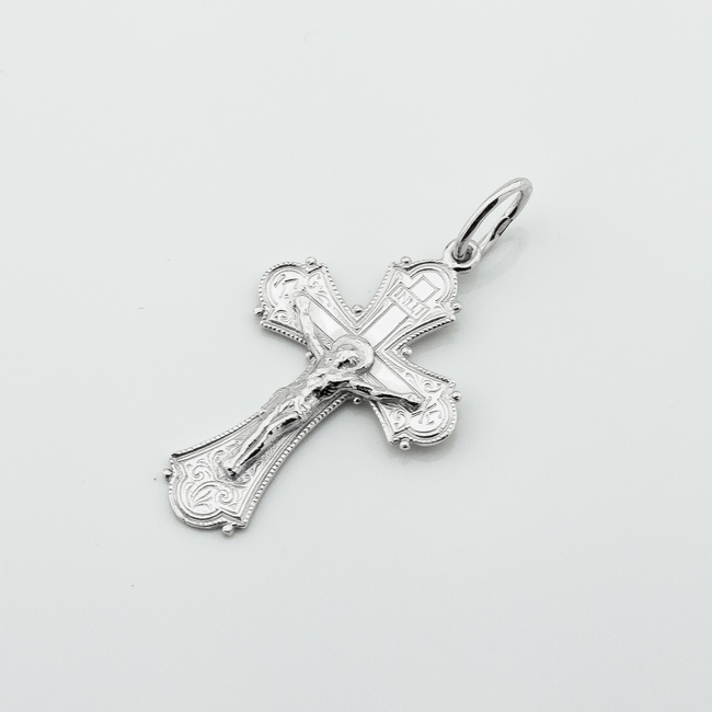 Срібний хрестик із розп'яттям (Врятуй і Збережи) p131012-0992