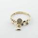 Позолоченное серебряное кольцо Сердце с фианитами 3102027, 17 размер