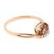 Золотое кольцо с дымчатым кварцем овал и бриллиантами 25213, 17,5 размер