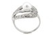 Серебряное кольцо с жемчугом родированное 11705, 16,5 размер