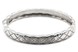 Срібний браслет жорсткий з візерунком з фіанітами СВ11044, Білий