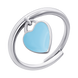 Дитяча каблучка Серце з підвіскою з блакитною емаллю 1195548006041701, Блакитний, UmaUmi Symbols