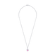 Срібний кулон Лапка з серцем з рожевою емаллю зі срібла для дівчинки Арт. 5596uukc3-1