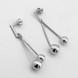 Срібні сережки-підвіски маятник Кульки без вставок c121557