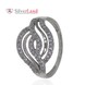 Видео серебряное кольцо с фианитами с красивым узором Арт. 910546