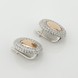 Срібні сережки круглі з фіанітами із золотими накладками с590ф