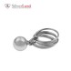 Серебряное наборное кольцо из 5 колец с подвеской "Шар" Арт. mk237