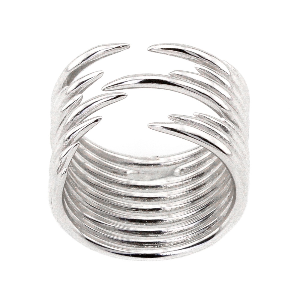 Абстрактний срібний перстень "Голки" без вставок K11698, 17,5 розмір, 17-5