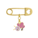 Детская булавка золотая Пчелка с эмалью (610567300311)