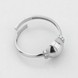 Серебряное кольцо незамкнутое Пол шара с фианитами, 15,5 размер